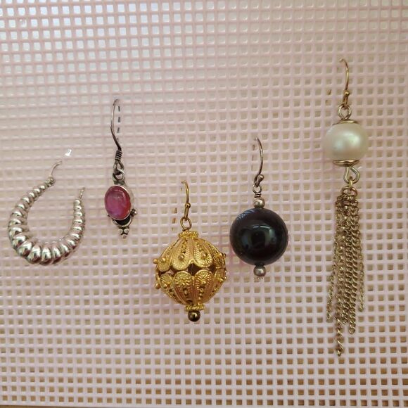 Vintage Jewelry - Vintage Single Earring Lot Sterling Silver